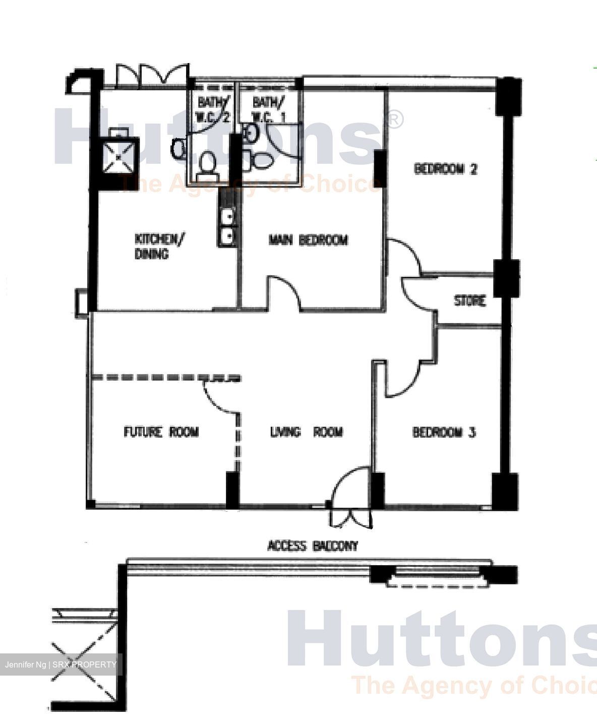 Blk 830 Hougang Central (Hougang), HDB 4 Rooms #628703591